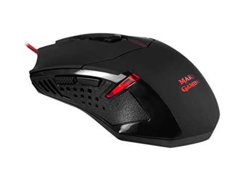 Mars Gaming MCP1 - Pack de teclado y ratón gaming (2800 DPI, capacidad anti-ghosting, iluminación LED roja, ambidiestro, USB ), negro y rojo