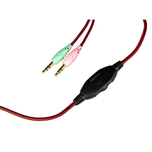 Mars Gaming MH1 - Cascos gaming con micrófono para PC (altavoces 40 mm, ultrabass, cancelación ruido, micrófono plegable, diadema cerrada y ajustable, ergonómico, jack 3.5 mm), color rojo