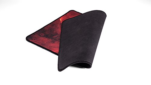 Mars Gaming MRMP0, Alfombrilla Gaming, Base Caucho,Borde Reforzado, 35x25cm, Rojo