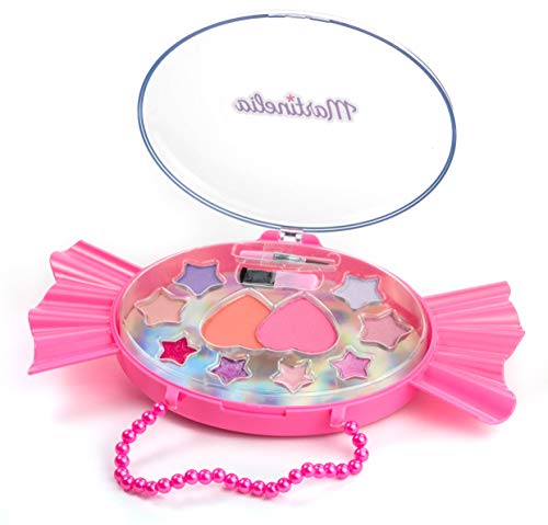 Martinelia Yummy Candy Makeup Palette Kids Makeup Set - 2 x Pink 2.37g, 4 x Lip Gloss 0.2g, 4 X Makeup Colors 0.68g, 2 x Brushes