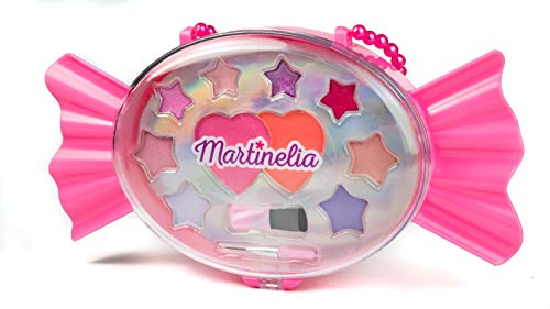 Martinelia Yummy Candy Makeup Palette Kids Makeup Set - 2 x Pink 2.37g, 4 x Lip Gloss 0.2g, 4 X Makeup Colors 0.68g, 2 x Brushes