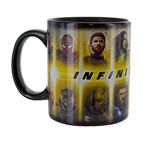Marvel Avengers infinity Guerra calor cambio taza, cerámica, otros, 10 x 11 x 11 cm)