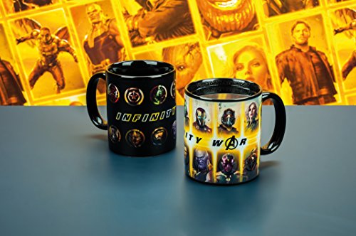 Marvel Avengers infinity Guerra calor cambio taza, cerámica, otros, 10 x 11 x 11 cm)