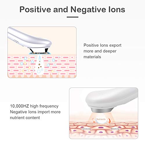 Masajeador facial 3 en 1 de 42 °C con vibración de iones de calor, máquina de elevación eléctrica para la piel, rejuvenecimiento de tonificación facial, instrumento de belleza antienvejecimiento