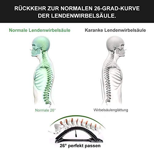 Masajeadores para la espalda, dispositivo de estiramiento de la civiera trasera, corrector de postura de oficina, alivio del dolor en la espalda y en la talla, mejora de la postura del cuerpo.
