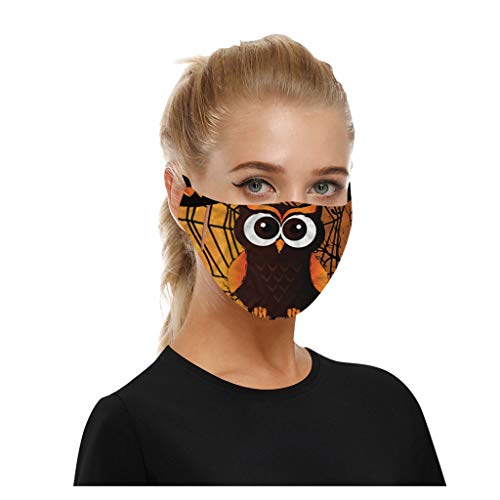 Másc-ara de Halloween 1PC Tela de algodón con Anti-contaminación de Polvo del Filtro de Aire 4 Lavable, Reutilizable Polvo y el Humo, cinturón Ajustable XXHHH