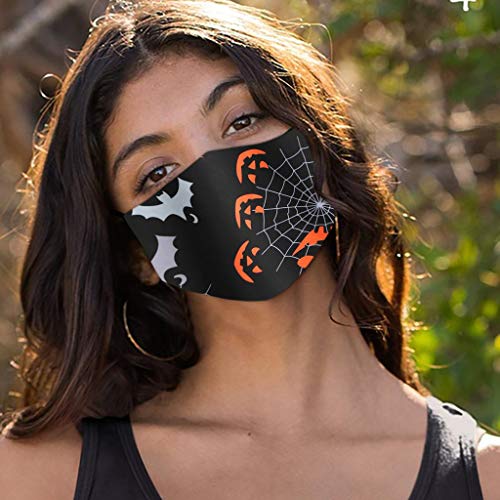 Másc-ara de Halloween 1PC+2PC filters médico Reutilizable, médico de Boca, médico de respiración con válvula de respiración, Ganchos para la Oreja y Forro Suave, médico Facial con válvula XXHHH