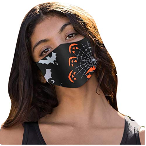 Másc-ara de Halloween 1PC+2PC filters médico Reutilizable, médico de Boca, médico de respiración con válvula de respiración, Ganchos para la Oreja y Forro Suave, médico Facial con válvula XXHHH