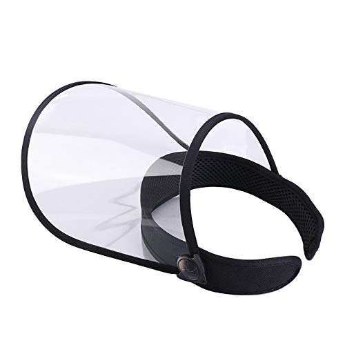 Máscara anti-saliva Película de Protección, anti-arena, anti-niebla, sol sombrero ajustable marco visera