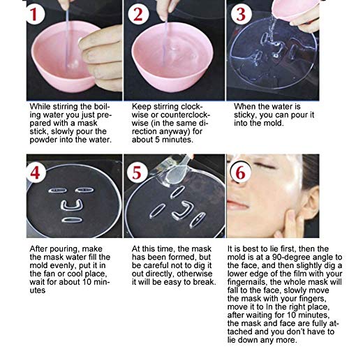 Máscara de cápsulas de cristal de 100 piezas, colágeno hidratante máscara de bricolaje, máscara de piel blanqueadora para mejorar las manchas y arrugas faciales