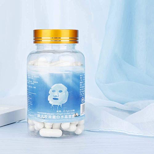Máscara de cápsulas de cristal de 100 piezas, colágeno hidratante máscara de bricolaje, máscara de piel blanqueadora para mejorar las manchas y arrugas faciales