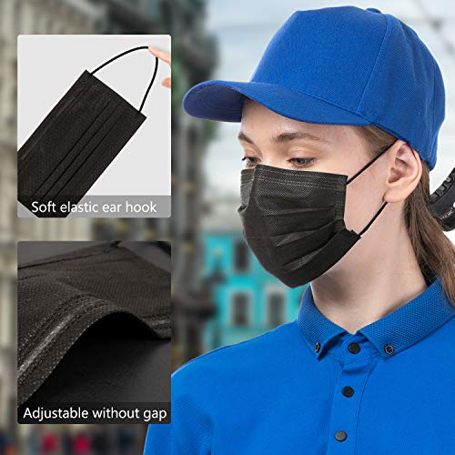 Máscara facial desechable negro