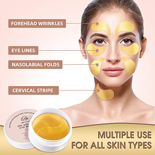 Máscara para los ojos, (30 pares) parches debajo del ojo veganos