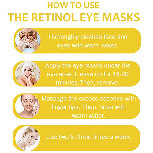 Máscara Para Los Ojos, Máscara Para Ojos de Colágeno, Ojos Parches, Parches Para Los Ojos, Contorno de Ojos Antiarrugas, Anti Edad Para Ojeras, Bolsas, Patas de Gallo e Hinchazón, 30 Pares