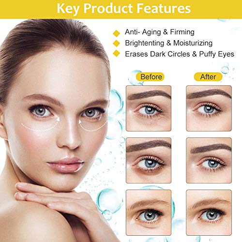 Máscara Para Los Ojos, Máscara Para Ojos de Colágeno, Ojos Parches, Parches Para Los Ojos, Contorno de Ojos Antiarrugas, Anti Edad Para Ojeras, Bolsas, Patas de Gallo e Hinchazón, 30 Pares