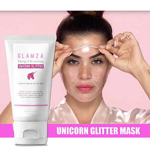 Mascarilla de limpieza profunda Unicorn Glitter de puntos negros para cuidado de la piel, de Glamza