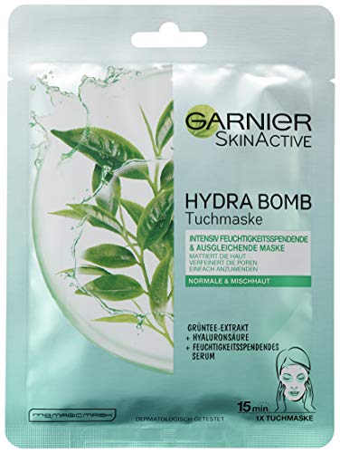 Mascarilla Garnier SkinActive Hydra Bomb, para piel normal y mixta, hidratante e hidratante intensa, 1 unidad (1 x 32 g)