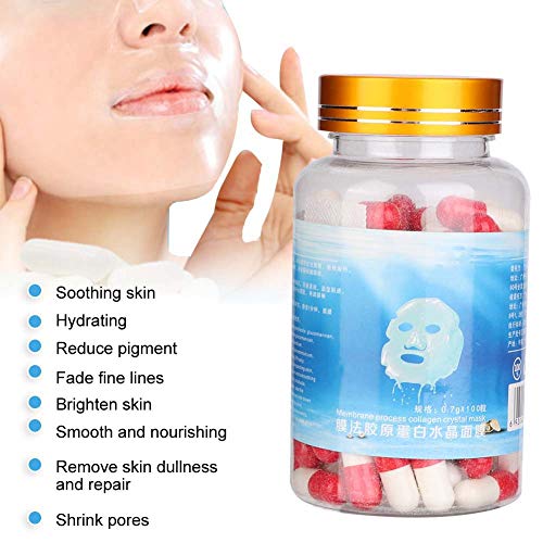 Mascarilla hidratante de colágeno, mascarilla blanqueadora casera, mascarilla hidratante reparadora, mejora la elasticidad de la piel, mejora la escasez de agua facial, mascara de color se desvanece