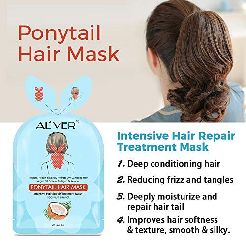 Mascarilla para el Tratamiento del Cabello Acondicionador Profundo Mascarilla Reparadora para el Cabello Seco y Dañado Mascarilla Nutritiva para el Cabello Recuperar la Elasticidad del Cabello (Azul)