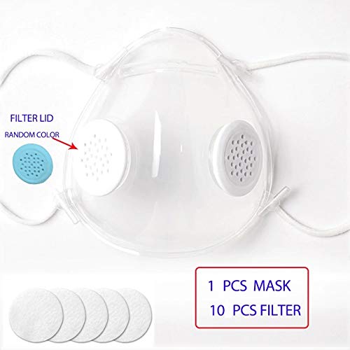Mascarilla transparente, mascarilla para lectura labial, mascarilla PM 2.5, mascarilla para trabajo de cara al publico, transparent mask