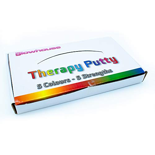 Masilla terapéutica no tóxica, para ejercitar las manos, 5 fortalezas para adultos y niños, 5 unidades de 57 g