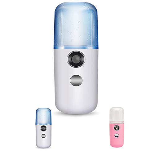 Matedepreso Facial Steamer Cold Mist Spray Handheld Face Steamer Skin Care SPA Travel Deep Cleaning Beauty Device(White)