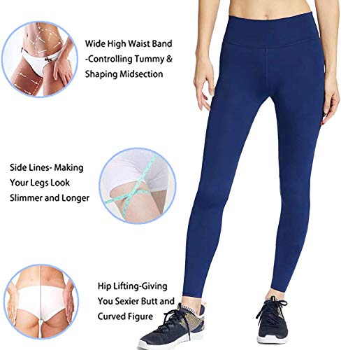 MATEHOM Pantalones Deportivos Mujer,Pantalones para Adelgazar,Leggins Anticeluliticos Cintura Alta, Mallas Fitness Push Up para Deporte Running Yoga Gym (XL)