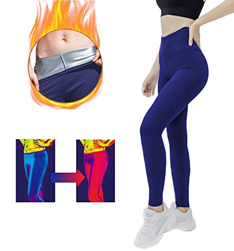 MATEHOM Pantalones Deportivos Mujer,Pantalones para Adelgazar,Leggins Anticeluliticos Cintura Alta, Mallas Fitness Push Up para Deporte Running Yoga Gym (XL)