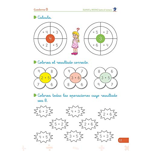 Matemáticas Comprensivas: Cálculo 0 | Educación Infantil | iniciación Sumas y restas | Editorial Geu (Niños de 3 a 5 años)