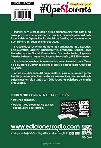 Materias Comunes. Personal de la Diputación Provincial de Sevilla