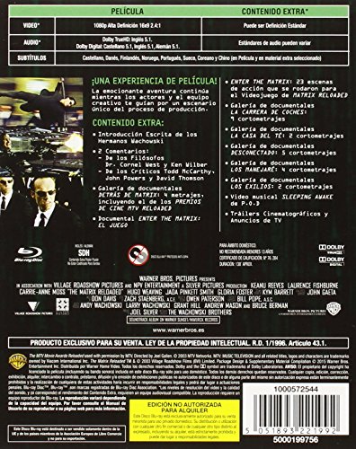 Matrix Reloaded Steelbook Blu-Ray [Blu-ray]