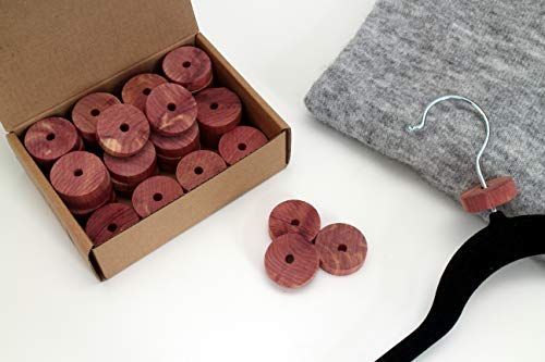 Mavanto 48x Antipolillas de Madera de Cedro para Armarios y Perchas - 100% Natural - incl. Papel de Lija GRATUITO