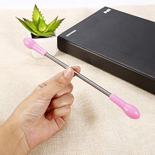 MAXGOODS 2 Piezas Palo Removedor Manual de Pelo Facial para Vello del Labio & Barbilla & Mejillas & Cuello, Resorte Original Herramienta de Depilación - Rosado