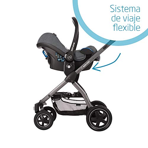 Maxi-Cosi CabrioFix, Silla de auto, reclinable y seguro para bebé, 0-12 meses, 0-13 kg, Sparkling Grey (gris)