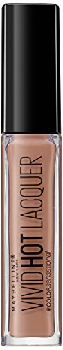 Maybelline Color Sensational Vivid Hot Lacquer - 64 Unreal - Lipstick barra de labios Carne Brillo - Barras de labios (Carne, Unreal, #9c7060, Brillo, Líquido, 18 mm)