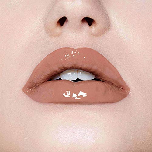 Maybelline Color Sensational Vivid Hot Lacquer - 64 Unreal - Lipstick barra de labios Carne Brillo - Barras de labios (Carne, Unreal, #9c7060, Brillo, Líquido, 18 mm)