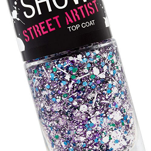 Maybelline Color Show Street Artist Top Coat 2 White splatter Blanco esmalte de uñas - Esmaltes de uñas (Blanco, White Splatter, Francia, 1 pieza(s), 25 mm, 25 mm)