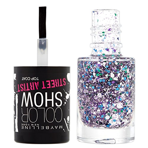 Maybelline Color Show Street Artist Top Coat 2 White splatter Blanco esmalte de uñas - Esmaltes de uñas (Blanco, White Splatter, Francia, 1 pieza(s), 25 mm, 25 mm)