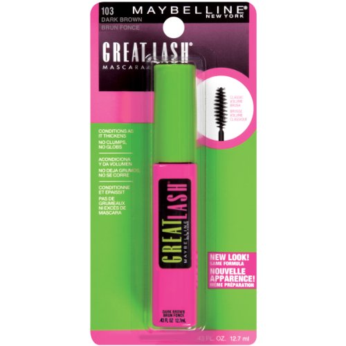 Maybelline Great Lash Washable Mascara, Dark Brown 1 Ea by Maybelline