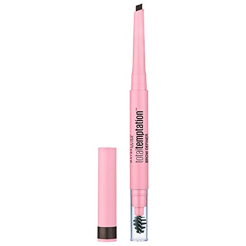 Maybelline Lápiz de Cejas Total Temptation, Tono 130 Marrón Oscuro
