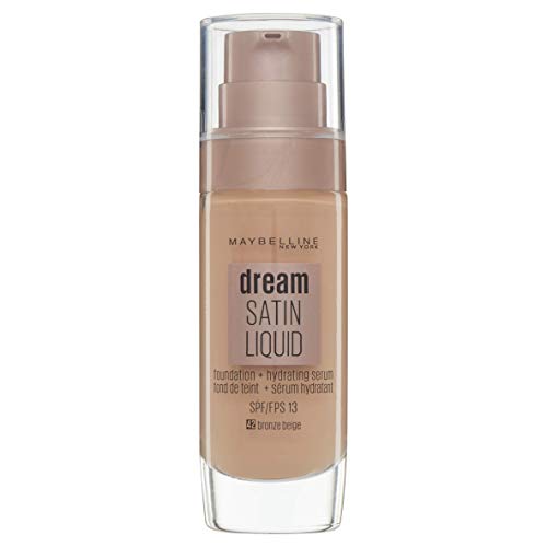 Maybelline New York Dream Radiant Liquid - Base de Maquillaje Líquida con Sérum Hidratante, Tono 042 Bronze Beige