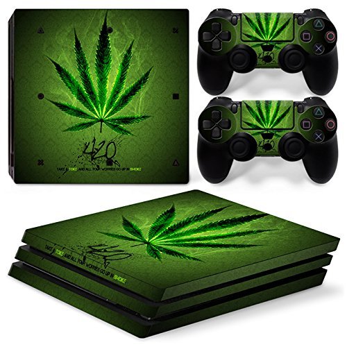 Mcbazel Anti-Scratch Decal Vinilo Pegatina de la Piel, Patrón de la Serie Skin Cover para PS4 Pro(Hierba)