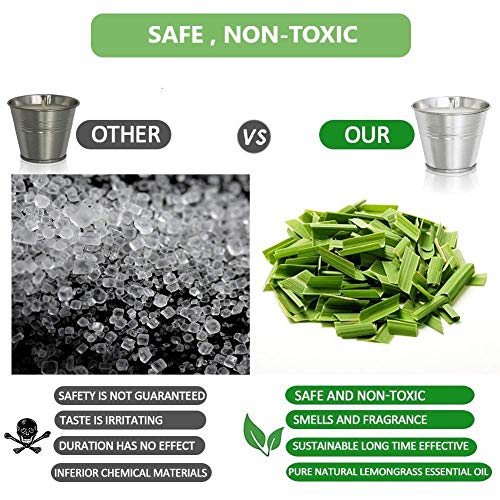 McNory 8 Velas de Citronela Antimosquitos,Velas Aromaticas Perfumadas de Cera de Soja,Velas Repelentes de Insecto Mosquitos para Exteriores,Camping,Jardín