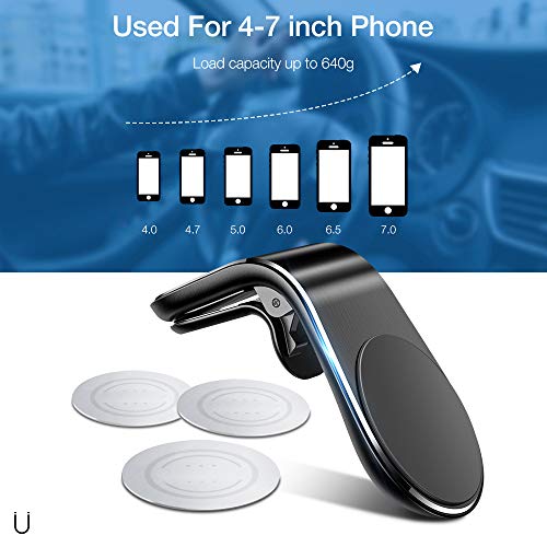 McNory Soporte Magnético Movil Coche,Mini Móvil Coche Iman Rejillas 360°Universal Soporte Teléfono,para iPhone XS MAX/XR/X /8 Plus/7,Galaxy Note9/8/S8,Smartphone,Dispositivo GPS ect