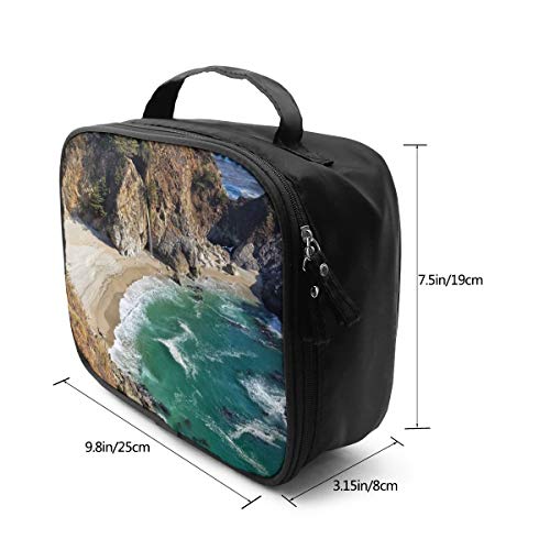 McWay Falls, Julia Pfeiffer Burns State Park Professhional - Neceser Grande para Maquillaje, Impermeable, Organizador de artículos de tocador, Bolsa de cosméticos para Hombres y Mujeres