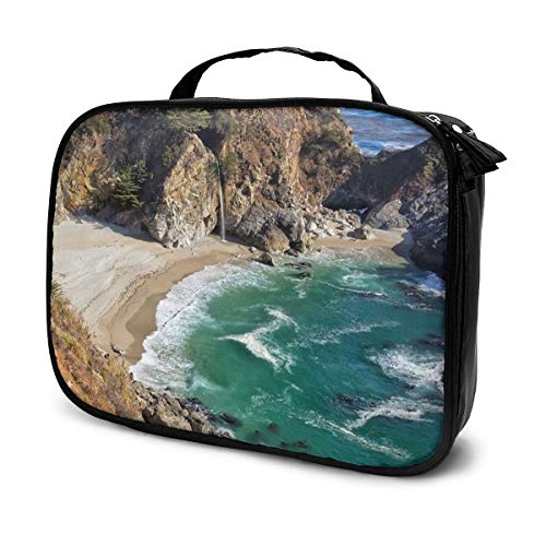 McWay Falls, Julia Pfeiffer Burns State Park Professhional - Neceser Grande para Maquillaje, Impermeable, Organizador de artículos de tocador, Bolsa de cosméticos para Hombres y Mujeres