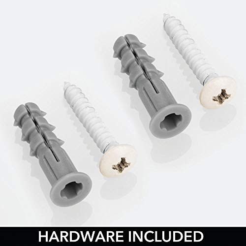 mDesign Guardallaves con Cesta metálica para Pasillo y Cocina – Compacto Llavero de Pared con Bandeja para Cartas y 5 Ganchos para Colgar – Colgador de Llaves de Metal para Pared – Crema/Beige