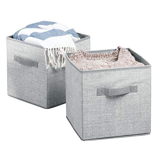 mDesign Organizador de juguetes set x2 - Cajas de almacenaje para el cuarto o el armario de los niños - Práctico guarda juguetes - Tamaño grande - cada caja mide 26,67 cm x 26,67 cm x 27,94 cm