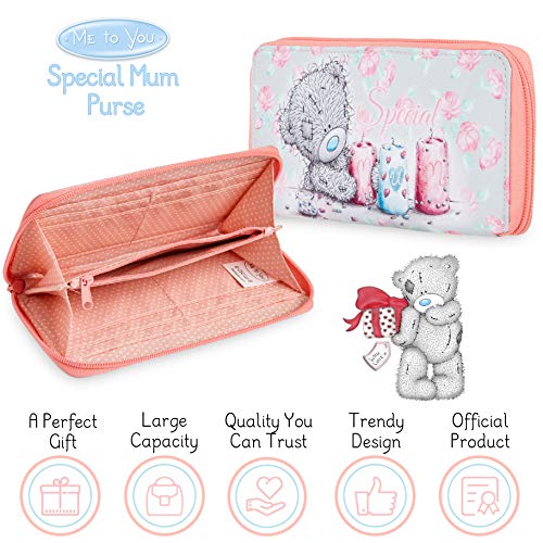 Me To You Monederos Mujer, Carteras de Mujer con Osito Tatty Teddy, Monedero Gran Capacidad con Cremallera Bolsillos Tarjetero, Regalos Mujer para el Dia de La Madre