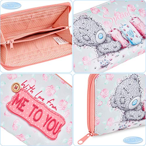 Me To You Monederos Mujer, Carteras de Mujer con Osito Tatty Teddy, Monedero Gran Capacidad con Cremallera Bolsillos Tarjetero, Regalos Mujer para el Dia de La Madre